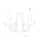 Argon LORENZO kinkiet 2 pł. 2x7W (max) czarny złoty 7181 Argon LORENZO kinkiet 2 pł. 2x7W (max) czarny złoty 7181
