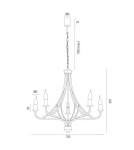 Argon LORENZO żyrandol 5 pł. 5x7W (max) czarny złoty 2171 Argon LORENZO żyrandol 5 pł. 5x7W (max) czarny złoty 2171