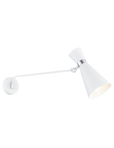 Argon LUKKA kinkiet 1 pł. 1x15W (max) biały struktura elementy chromowane 3889
