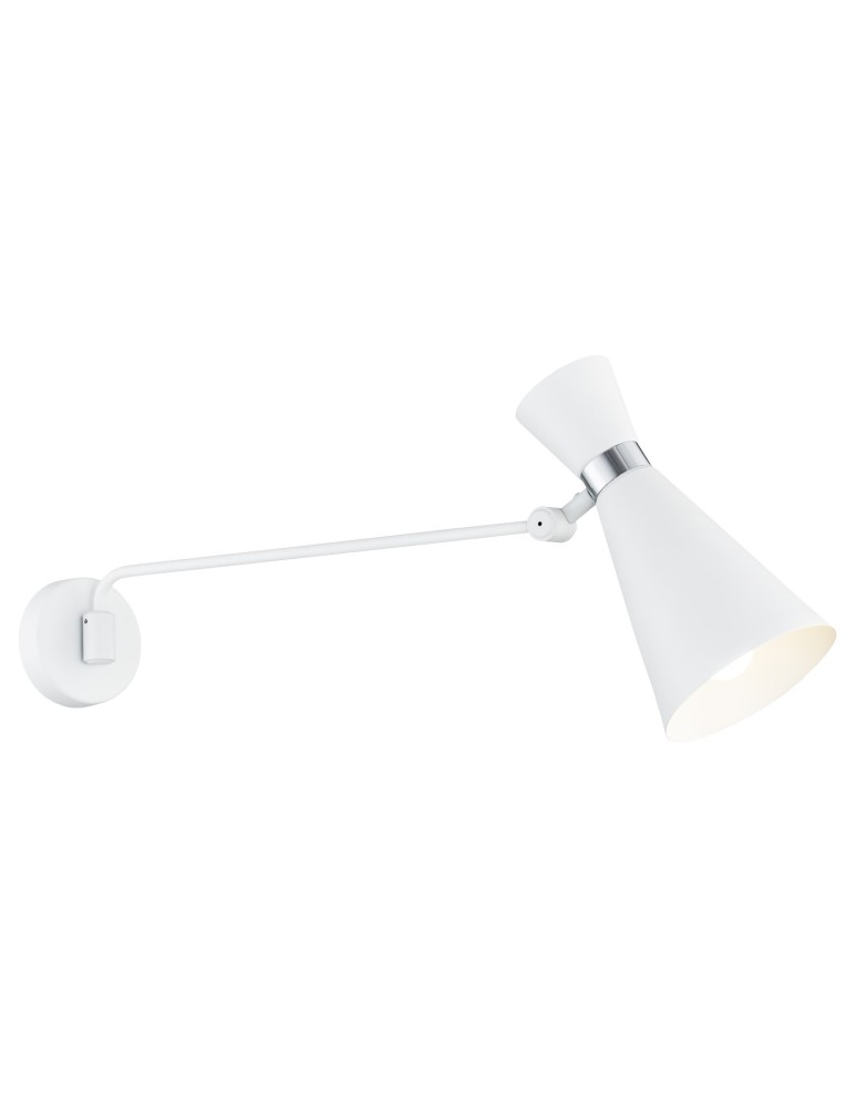 Argon LUKKA kinkiet 1 pł. 1x15W (max) biały struktura elementy chromowane 3889