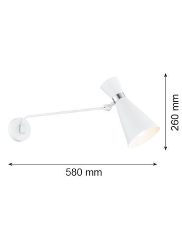 Argon LUKKA kinkiet 1 pł. 1x15W (max) biały struktura elementy chromowane 3889 - produkt 2