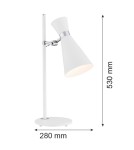 Argon LUKKA lampa biurkowa 1 pł. 1x15W (max) biały struktura elementy chromowane 3890 Argon LUKKA lampa biurkowa 1 pł. 1x15W (max) biały struktura elementy chromowane 3890