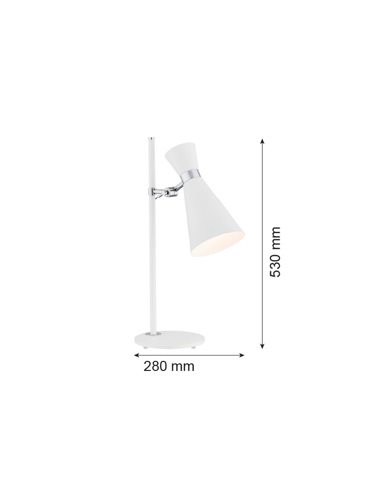 Argon LUKKA lampa biurkowa 1 pł. 1x15W (max) biały struktura elementy chromowane 3890 Argon LUKKA lampa biurkowa 1 pł. 1x15W (max) biały struktura elementy chromowane 3890