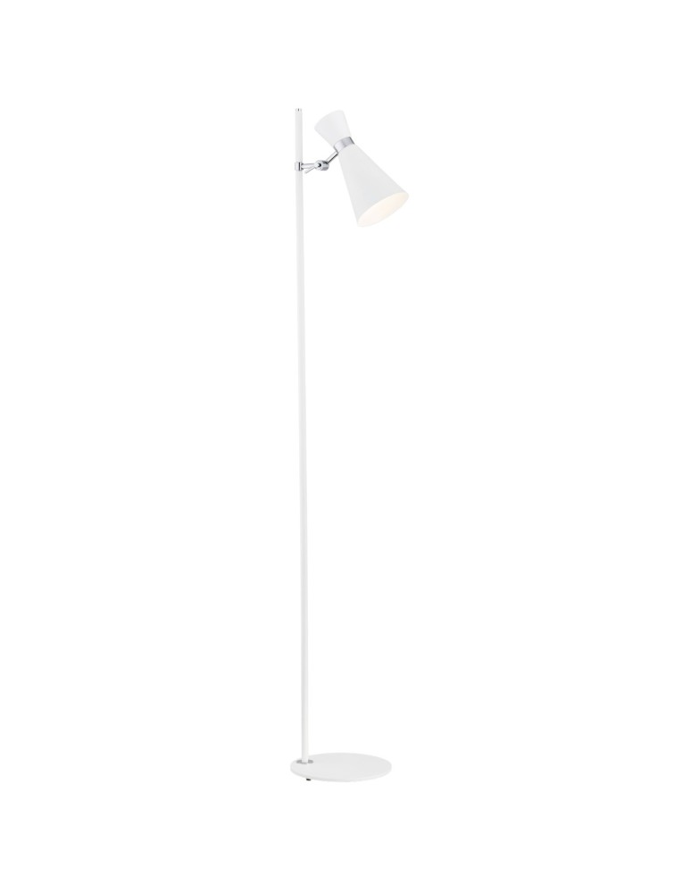Argon LUKKA lampa podłogowa 1 pł. 1x15W (max) biały struktura elementy chromowane 3891