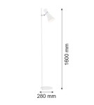 Lampy podłogowe do czytania - Argon LUKKA lampa podłogowa 1 pł. 1x15W (max) biały struktura elementy chromowane 3891 - product 2