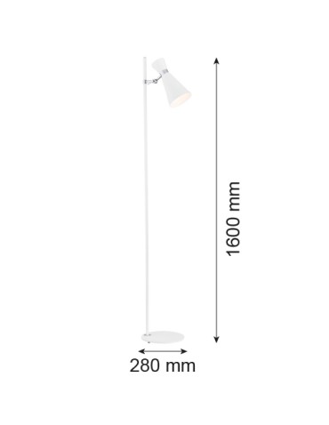 Argon LUKKA lampa podłogowa 1 pł. 1x15W (max) biały struktura elementy chromowane 3891 - produkt 2