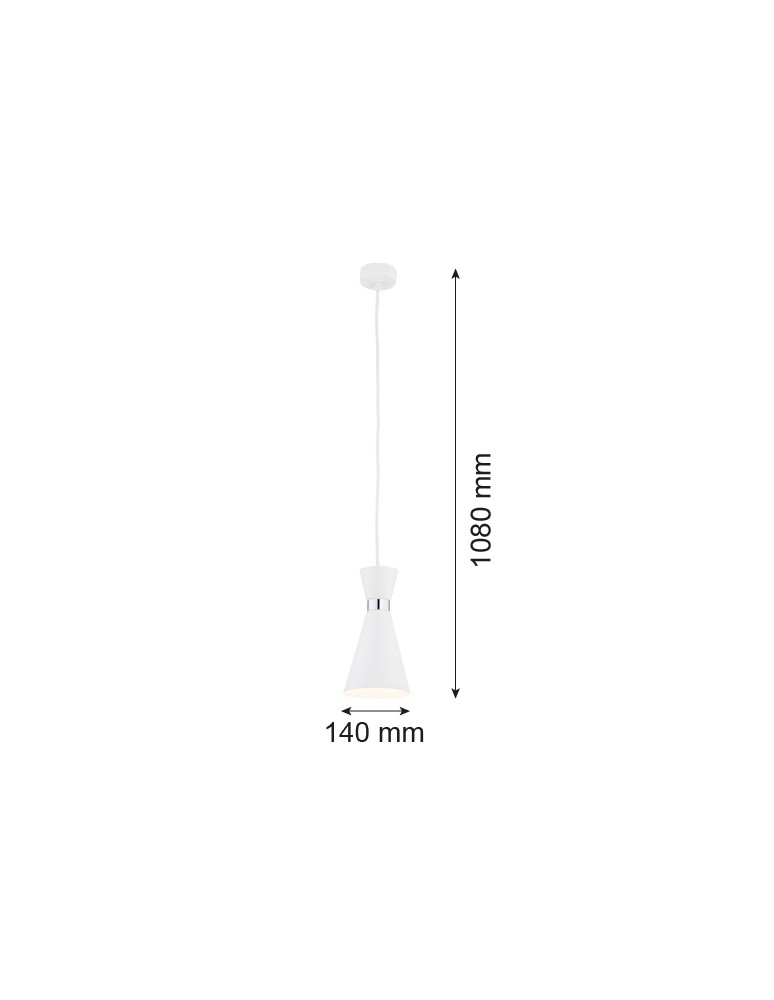 Argon LUKKA lampa wisząca 1 pł. 1x15W (max) biały struktura elementy chromowane 3892 Argon LUKKA lampa wisząca 1 pł. 1x15W (max) biały struktura elementy chromowane 3892
