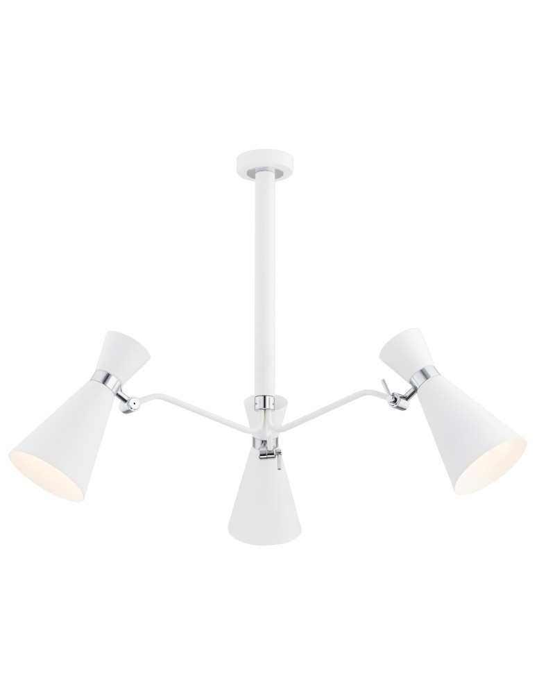 Argon LUKKA żyrandol 3 pł. 3x15W (max) biały struktura elementy chromowane 1379 Argon LUKKA żyrandol 3 pł. 3x15W (max) biały struktura elementy chromowane 1379