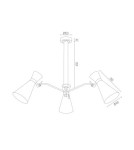 Argon LUKKA żyrandol 3 pł. 3x15W (max) biały struktura elementy chromowane 1379 Argon LUKKA żyrandol 3 pł. 3x15W (max) biały struktura elementy chromowane 1379