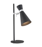 Lampki biurkowe - Argon LUKKA lampa biurkowa 1 pł. 1x15W (max) czarny struktura elementy chromowane 3894 - product 1
