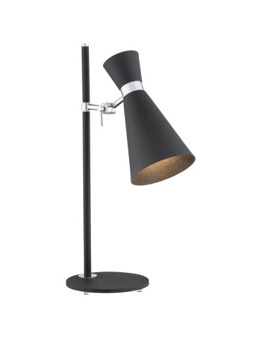 Argon LUKKA lampa biurkowa 1 pł. 1x15W (max) czarny struktura elementy chromowane 3894