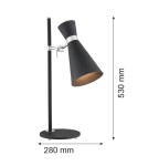 Lampki biurkowe - Argon LUKKA lampa biurkowa 1 pł. 1x15W (max) czarny struktura elementy chromowane 3894 - product 2