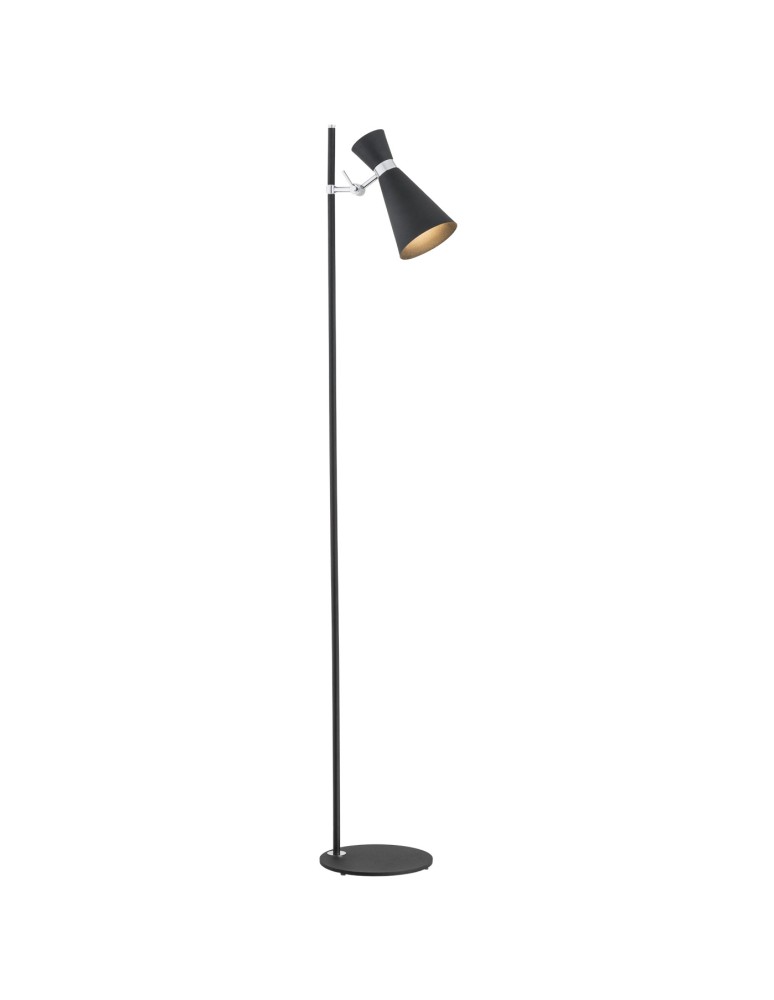 Argon LUKKA lampa podłogowa 1 pł. 1x15W (max) czarny struktura elementy chromowane 3895 Argon LUKKA lampa podłogowa 1 pł. 1x15W (max) czarny struktura elementy chromowane 3895