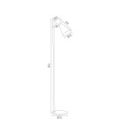 Argon LUKKA lampa podłogowa 1 pł. 1x15W (max) czarny struktura elementy chromowane 3895 Argon LUKKA lampa podłogowa 1 pł. 1x15W (max) czarny struktura elementy chromowane 3895