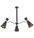 Argon LUKKA żyrandol 3 pł. 3x15W (max) czarny struktura elementy chromowane 1380 Argon LUKKA żyrandol 3 pł. 3x15W (max) czarny struktura elementy chromowane 1380