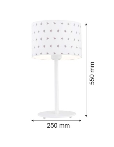 Argon MAGIC lampa stołowa 1 pł. 1x15W (max) biały w szare gwiazdki biały struktura 4125 - produkt 2
