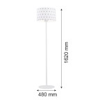 Lampy podłogowe z abażurem - Argon MAGIC lampa podłogowa 1 pł. 1x15W (max) biały w szare gwiazdki biały struktura 4129 - product 2