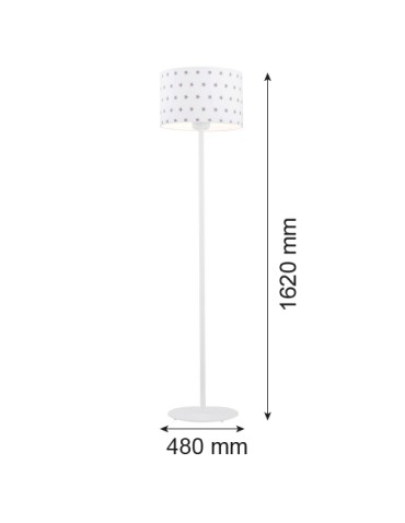 Argon MAGIC lampa podłogowa 1 pł. 1x15W (max) biały w szare gwiazdki biały struktura 4129 - product 2