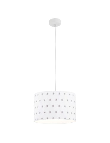 Argon MAGIC lampa wisząca 1 pł. 1x15W (max) biały w szare gwiazdki elementy chromowane 4133