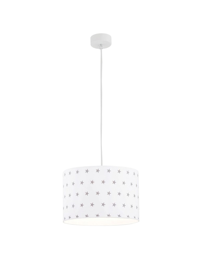 Argon MAGIC lampa wisząca 1 pł. 1x15W (max) biały w szare gwiazdki elementy chromowane 4133