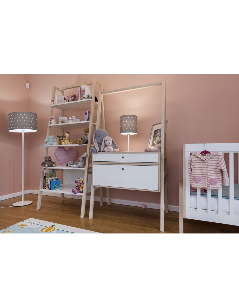 Lampy stołowe - Argon MAGIC lampa stołowa 1 pł. 1x15W (max) szary w białe gwiazdki biały struktura 4126 - product kolory-swiatla.pl 2