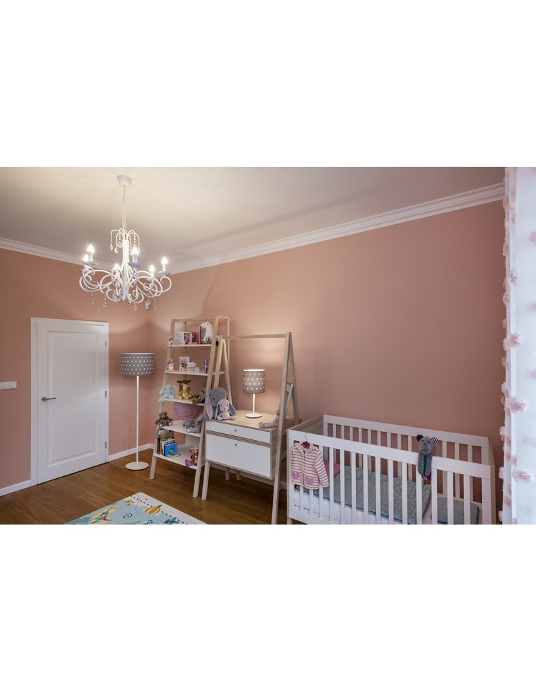 Lampy stołowe - Argon MAGIC lampa stołowa 1 pł. 1x15W (max) szary w białe gwiazdki biały struktura 4126 - product kolory-swiatla.pl 3