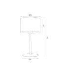 Lampy stołowe - Argon MAGIC lampa stołowa 1 pł. 1x15W (max) szary w białe gwiazdki biały struktura 4126 - product 5