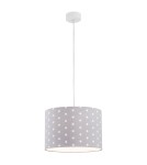 Lampy do pokoju dziecięcego - Argon MAGIC lampa wisząca 1 pł. 1x15W (max) szary w białe gwiazdki elementy chromowane 4134 - product 1