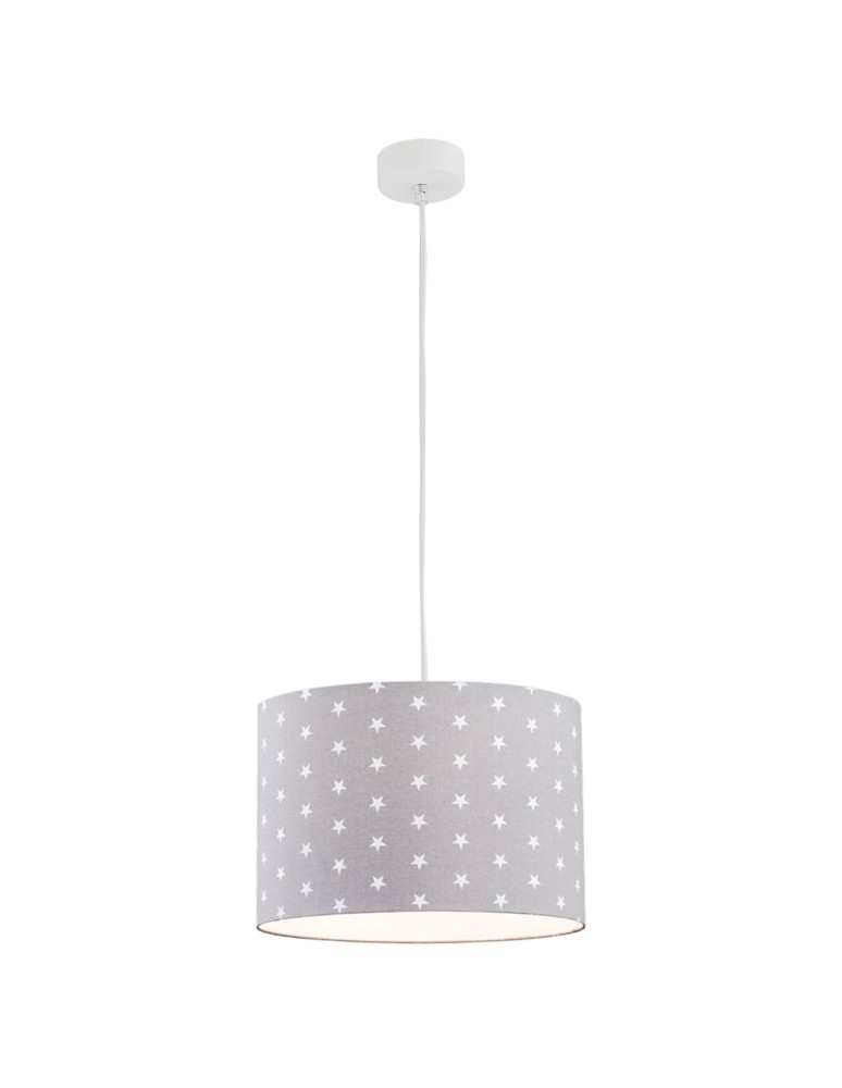 Argon MAGIC lampa wisząca 1 pł. 1x15W (max) szary w białe gwiazdki elementy chromowane 4134