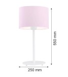 Lampy stołowe różowe - Argon MAGIC lampa stołowa 1 pł. 1x15W (max) róż biały struktura 4128 - product 2
