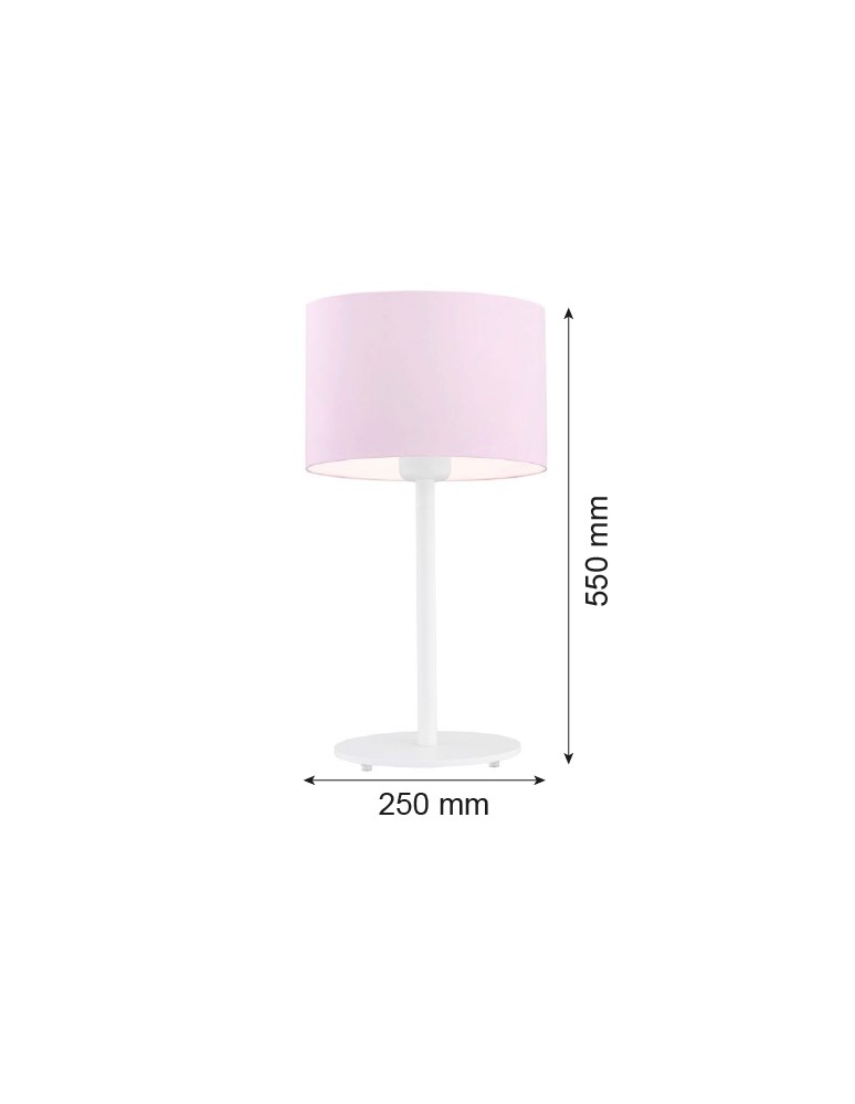 Lampy stołowe różowe - Argon MAGIC lampa stołowa 1 pł. 1x15W (max) róż biały struktura 4128 - product kolory-swiatla.pl 2