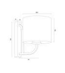 Argon MARANELLO kinkiet 1 pł. 1x15W (max) biały stare złoto 8356 Argon MARANELLO kinkiet 1 pł. 1x15W (max) biały stare złoto 8356