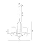 Argon MARANELLO żyrandol 5 pł. 5x15W (max) biały stare złoto 2172 Argon MARANELLO żyrandol 5 pł. 5x15W (max) biały stare złoto 2172