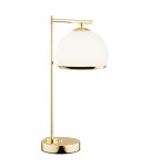Lampki biurkowe - Argon MARBELLA PLUS lampa stołowa 1 pł. 1x15W (max) opal mat mosiądz 8120 - product 1