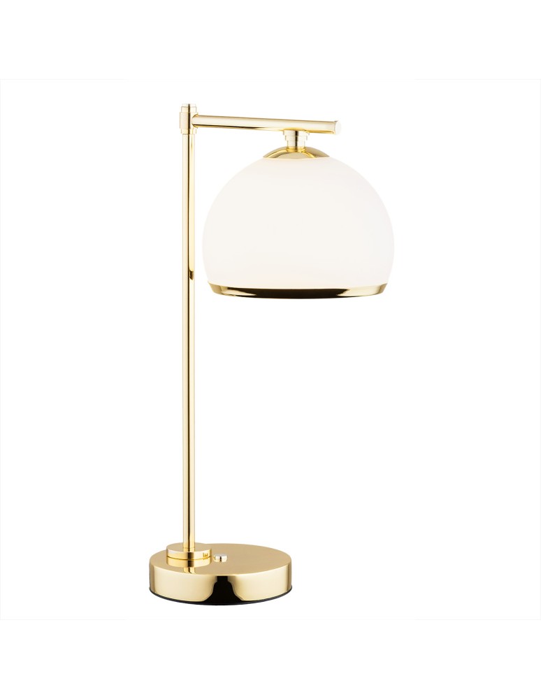 Argon MARBELLA PLUS lampa stołowa 1 pł. 1x15W (max) opal mat mosiądz 8120