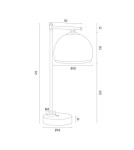 Lampki biurkowe - Argon MARBELLA PLUS lampa stołowa 1 pł. 1x15W (max) opal mat mosiądz 8120 - product 3