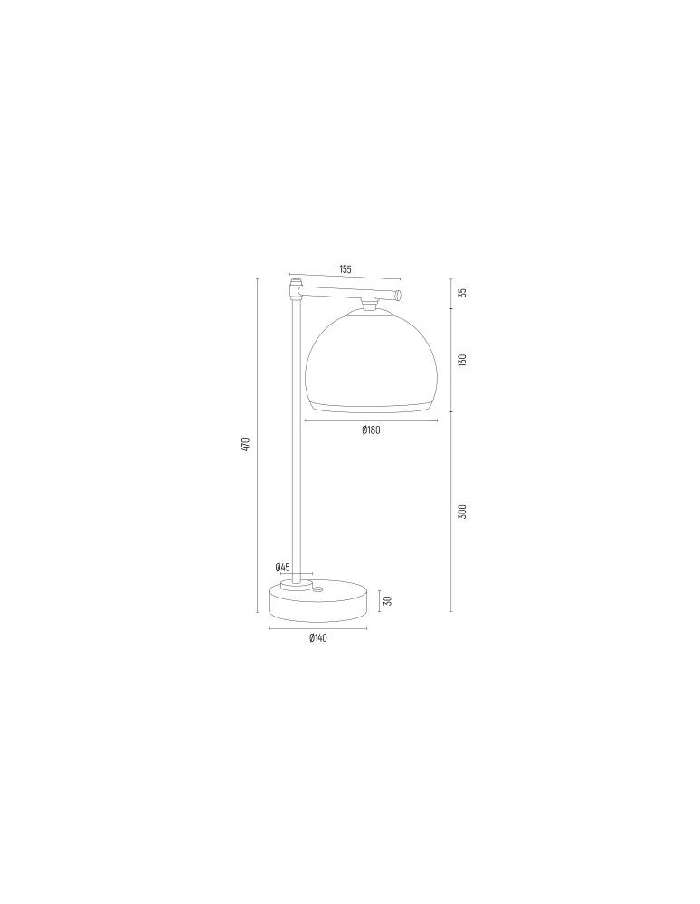 Lampki biurkowe - Argon MARBELLA PLUS lampa stołowa 1 pł. 1x15W (max) opal mat mosiądz 8120 - product kolory-swiatla.pl 3