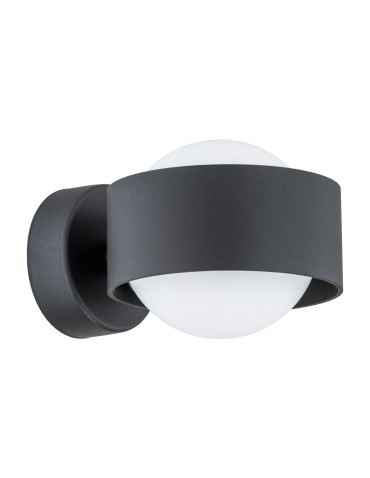Argon MASSIMO PLUS kinkiet 1 pł. 1x6W LED (max) opal mat IP44 czarny struktura 8059