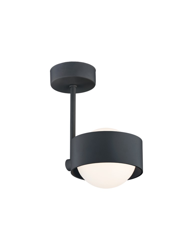 Argon MASSIMO PLUS lampa wisząca 1 pł. 1x6W LED (max) opal mat IP44 czarny struktura 8060