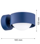Kinkiety łazienkowe - Argon MASSIMO PLUS kinkiet 1 pł. 1x6W LED (max) opal mat IP44 granat struktura 8061 - product 2