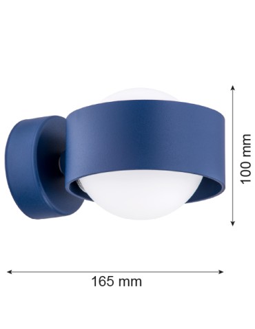 Argon MASSIMO PLUS kinkiet 1 pł. 1x6W LED (max) opal mat IP44 granat struktura 8061 - produkt 2