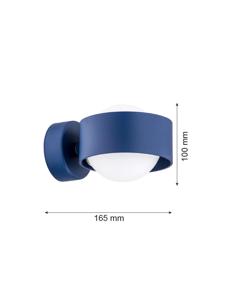 Kinkiety łazienkowe - Argon MASSIMO PLUS kinkiet 1 pł. 1x6W LED (max) opal mat IP44 granat struktura 8061 - product kolory-swiatla.pl 2