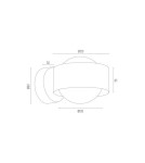 Kinkiety łazienkowe - Argon MASSIMO PLUS kinkiet 1 pł. 1x6W LED (max) opal mat IP44 granat struktura 8061 - product 3