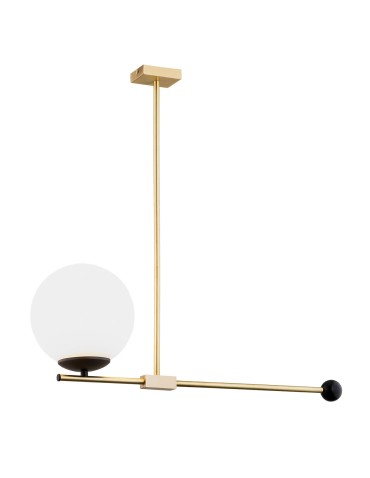 Argon MEGAN lampa wisząca 1 pł. 1x7W (max) opal mat mosiądz szczotkowany 4738