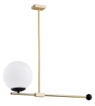 Argon MEGAN lampa wisząca 1 pł. 1x7W (max) opal mat mosiądz szczotkowany 4738 Argon MEGAN lampa wisząca 1 pł. 1x7W (max) opal mat mosiądz szczotkowany 4738