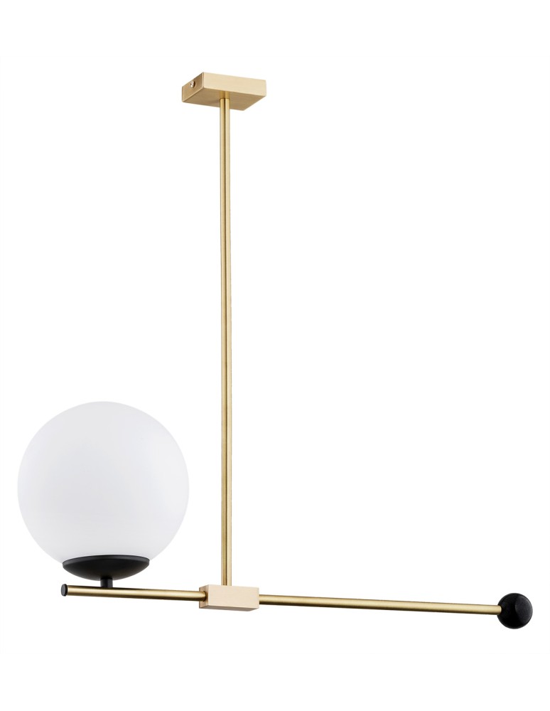 Argon MEGAN lampa wisząca 1 pł. 1x7W (max) opal mat mosiądz szczotkowany 4738 Argon MEGAN lampa wisząca 1 pł. 1x7W (max) opal mat mosiądz szczotkowany 4738