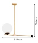 Argon MEGAN lampa wisząca 1 pł. 1x7W (max) opal mat mosiądz szczotkowany 4738 Argon MEGAN lampa wisząca 1 pł. 1x7W (max) opal mat mosiądz szczotkowany 4738