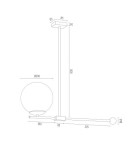 Argon MEGAN lampa wisząca 1 pł. 1x7W (max) opal mat mosiądz szczotkowany 4738 Argon MEGAN lampa wisząca 1 pł. 1x7W (max) opal mat mosiądz szczotkowany 4738