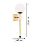 Argon MEGAN kiniet 1 pł. 1x7W (max) opal mat mosiądz szczotkowany 4740 Argon MEGAN kiniet 1 pł. 1x7W (max) opal mat mosiądz szczotkowany 4740