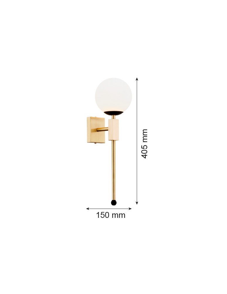 Argon MEGAN kiniet 1 pł. 1x7W (max) opal mat mosiądz szczotkowany 4740 Argon MEGAN kiniet 1 pł. 1x7W (max) opal mat mosiądz szczotkowany 4740
